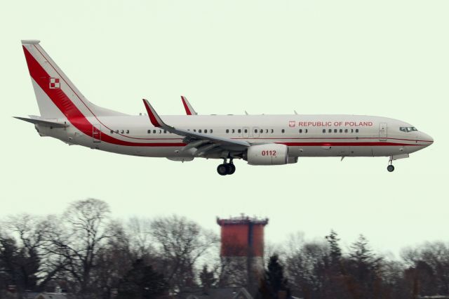 Boeing 737-800 (0112) - 'Polish Air Force 130' arriving from Warsaw on an ETOPS recertification flight