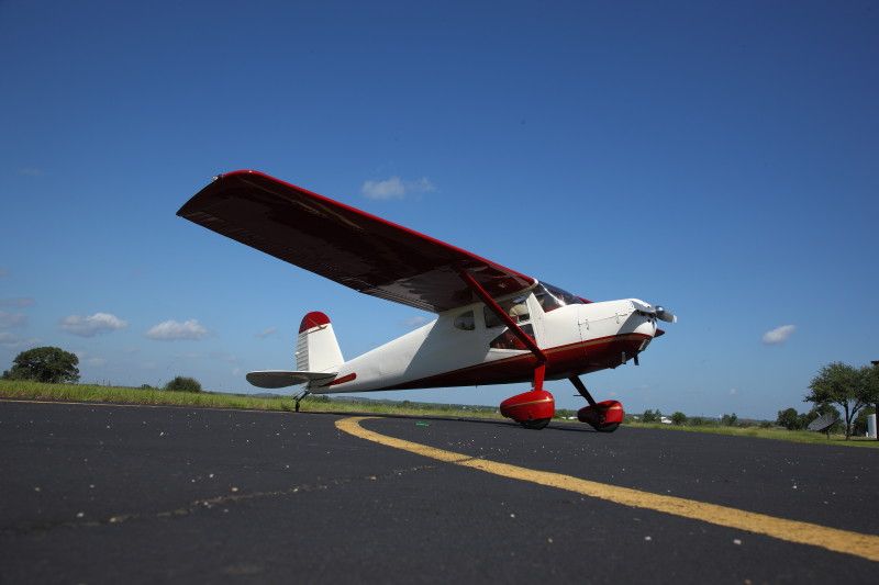 Cessna 140 (N140LA) - On the ramp in Breckenridge, Texas...