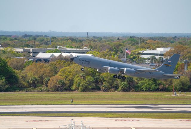 MILITARY — - Standing on the top deck level of the Tampa International Airport parking lot when I noticed the aircraft taxiing from a parking area.  Note-MacDill AFB is only about 10 miles south of here.  