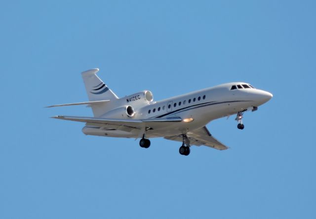 Dassault Falcon 900 (N412EC) - This is a Falcon Private Business Jet moments from landing March 2018.