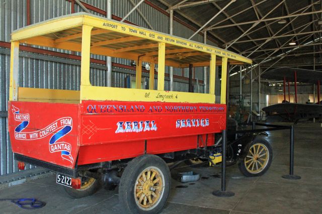 — — - This was the transport used by Qantas in the 1920s to transport the passengers form Longreach airport to the town of Longreach.it is now on display in the original hanger that Qantas used 93 years ago. Note the markings on the transport, Queensland And Northern Territory Aerial Services (QANTAS)