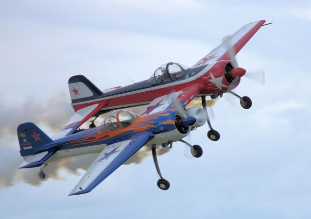 N110JY — - If one is good, then 2 must be better, particularly if you add a jet engine in between.  Yak 110 demonstration at EAA AirVenture 2018