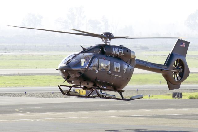 KAWASAKI EC-145 (N6FL) - Airbus Helicopters Deutschland MBB-BK 117 D-2 at Livermore Municipal Airport, December 2021