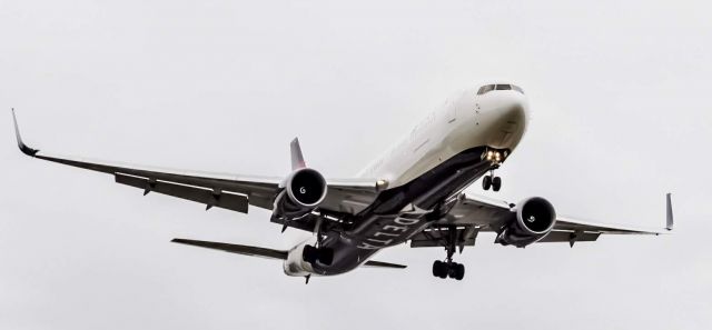 N1603 — - Delta 87 from Frankfurt on final approach for runway 4L at Detroit Metropolitan Airport.