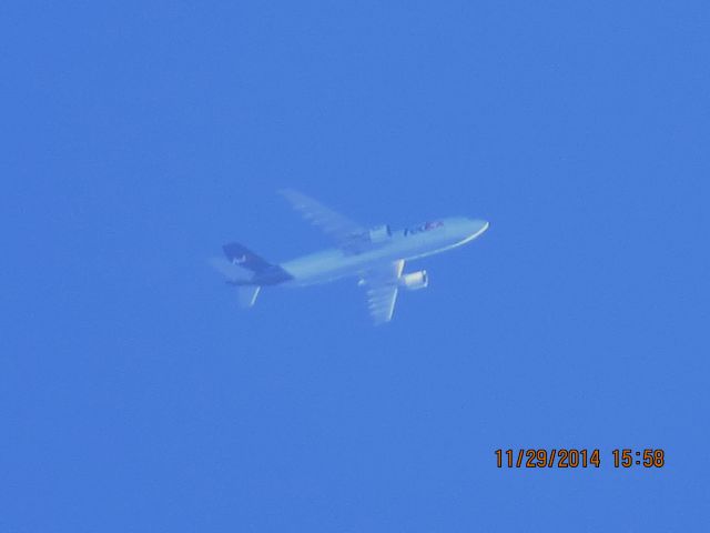 Airbus A300F4-600 (N746FD) - FedEx flight 362 from MEM to BOI over Southeastern Kansas at 34,000 feet.