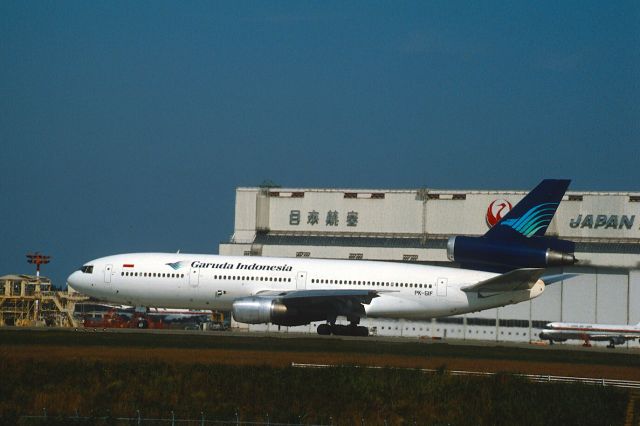 McDonnell Douglas DC-10 (PK-GIF) - Departure at Narita Intl Airport Rwy34 on 1986/10/18