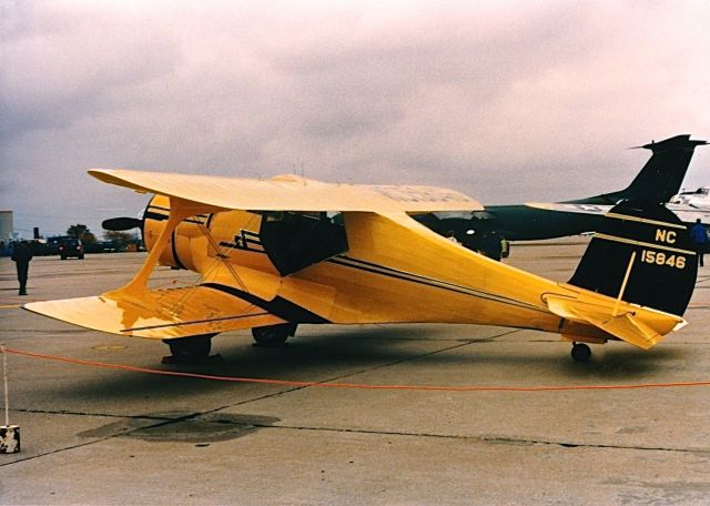 N15846 — - Beech Staggerwing on display at old Carswell AFB Open House