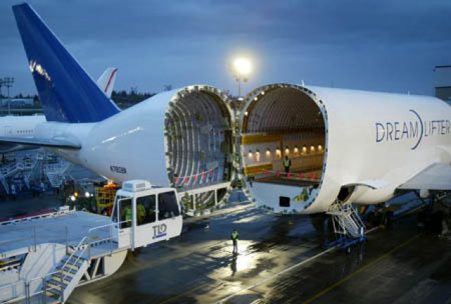 Boeing 747-200 — - The B747-400 LCF (Large Cargo Freighter) A modified B747 designed to carry Fuselage/Wing sections for the B787 DREAMLINER. Since we Uplift parts we are the DREAMLIFTER.