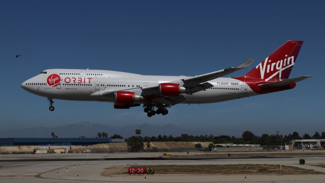 Boeing 747-200 (N744VG) - Cosmic Girl returning to Long Beach Airport after a test flight on September 18, 2018