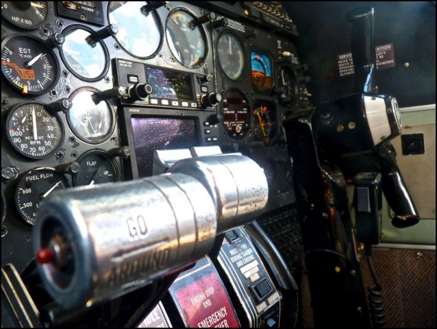 Rockwell Turbo Commander 690 (N690RP) - Panel of a once locally-based Aero Commander 690 JetProp at Reid Hillview Airport. This was one of my favorite planes on the field.