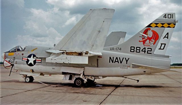 VOUGHT TA-7 Corsair 2 — - NAS Cecil Field, Florida 1976. VA-174 was the Fleet Replacement Pilot Training Squadron for the A-7 From 1966 to 1988. Pictured an A-7E.