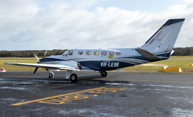 Cessna Conquest 2 (VH-LEM) - Aero Logistics Conquest based on the Island for a few months conducting LIDAR survey work, Flinders Island, June 2022