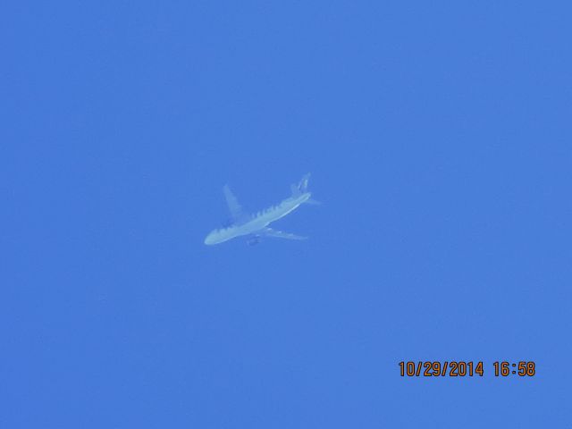 Airbus A320 (N208FR) - Frontier flight 800 from DEN to MEM over Northeastern Oklahoma at 37,000 feet.