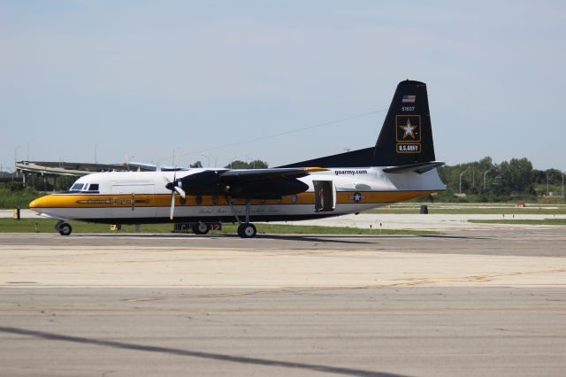 N51607 — - On the ramp at Gary Regional Airport watching Fairchild coming back from taking the  U.S. Army Golden Knights for a practice jump for the Chicago Air and Water show on 8/17/14.  