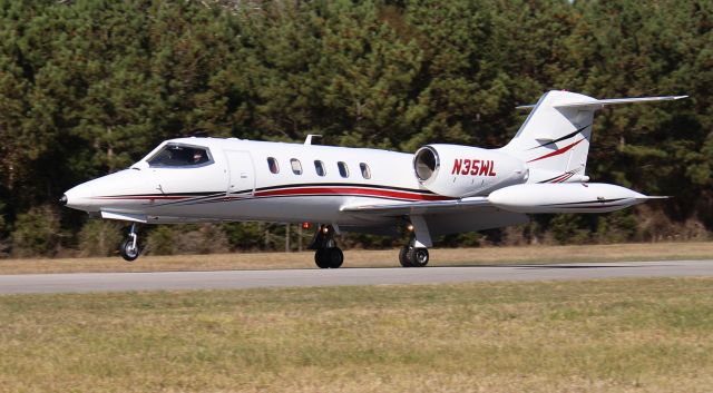 Learjet 35 (N35WL) - A 1981 model Gates Learjet 35A, owned and operated by Kalitta Charters, arriving at Word Field, Scottsboro Municipal Airport, AL - November 19, 2020.