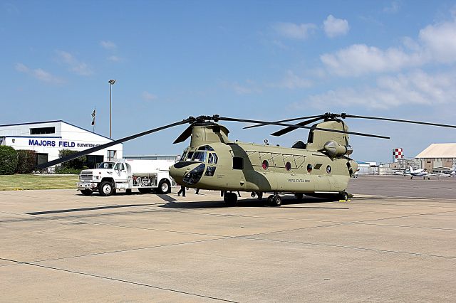 13-0848 — - A brand new CH-47F lands at Majors Field in Greenville, Texas to take on fuel prior to delivery to Ft. Bliss in El Paso, Texas.  The aircraft still has that "new helicopter" smell with less than 15-hours on the air frame.