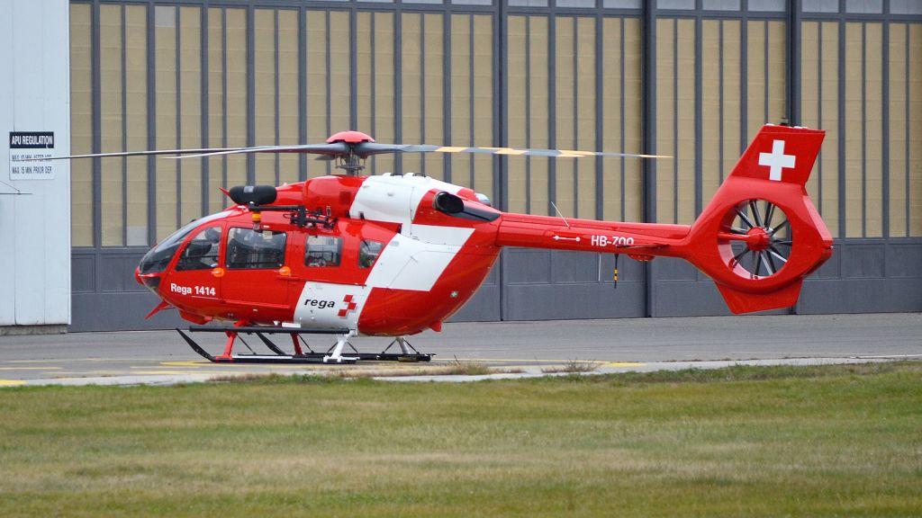 KAWASAKI EC-145 (HB-ZQO) - 2022 Airbus Helicopters H145  (MBB-BK117 D-3), REGA, Sion, Switzerland, Nov 27, 2023