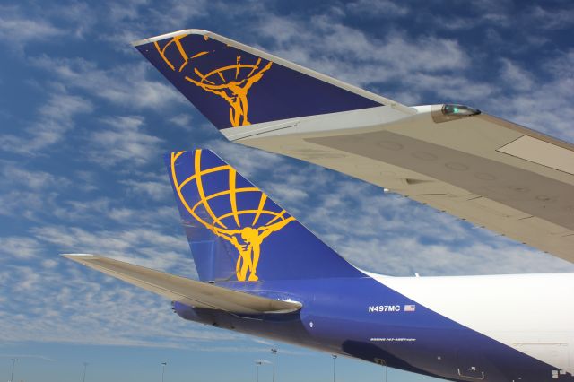 Boeing 747-400 (N497MC) - Parked at DIA cargo