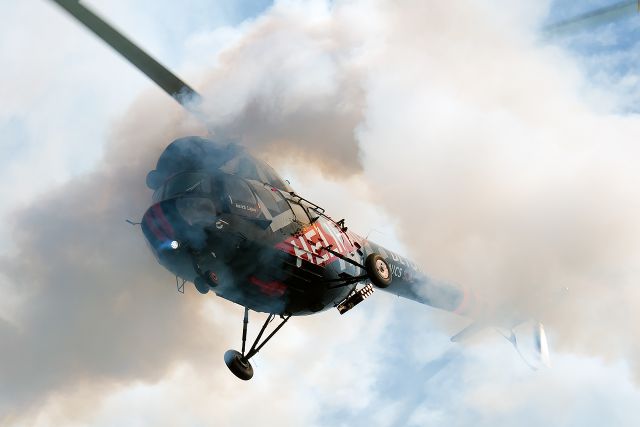 PZL-SWIDNIK Mi-2 Kania (HA-BCL) - Smoky flight at 2020 Börgönd (LHBD) Airshow