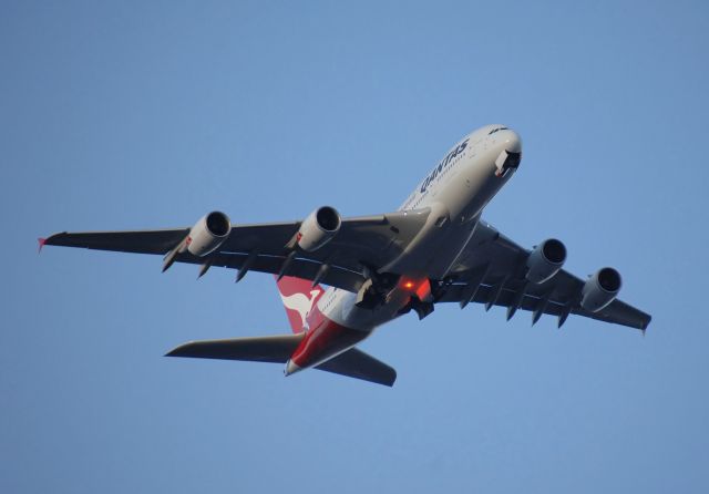 Airbus A380-800 (VH-OQJ) - VH-OQJ on finals in Melbourne