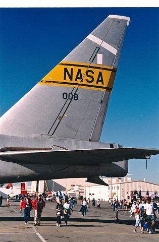 Boeing B-52 Stratofortress (52-0008) - NASA stripe on the tail of B-52B. NASA 008 or Balls 8 as it was know on display at the Edwards AFB Open House and Air Show 10-18-1997