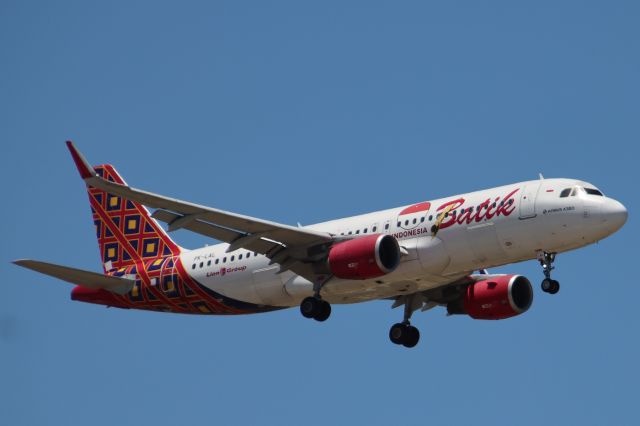Airbus A320 (PK-LAL) - Finals to 21.   br /From DPS on 2 January 2023