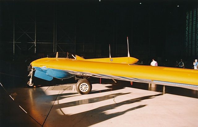 — — - Northrop N-9M Flying Wing on display at the Edwards AFB 10-18-1997 Open House and Air Show