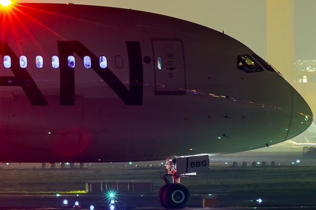 Boeing 787-8 (CC-BBG) - rwy 18, late evening