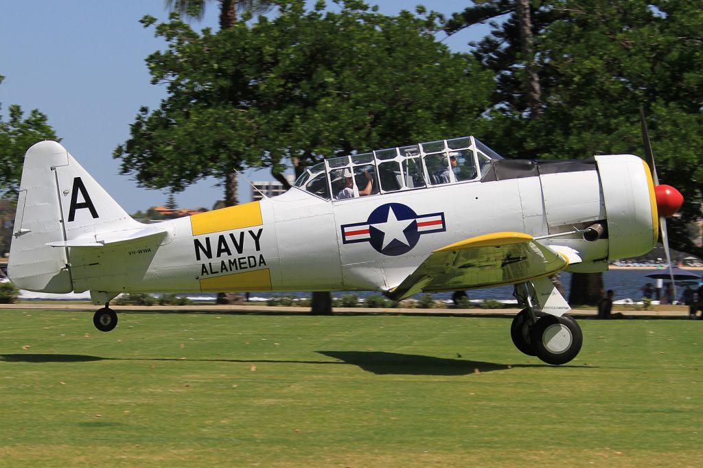 North American T-6 Texan (VH-WWA) - 2015 Langley Park Fly In , Perth City, Western Australia