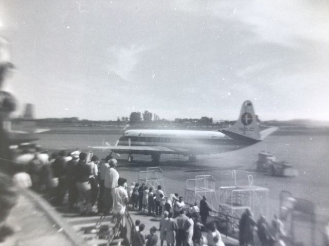 VICKERS Viscount (ZK-XXX) - Taken on my childhood, Kodak Empire Baby at Christchurch’s Airport known as ‘Harewood’, in the 1960s.