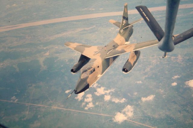 — — - Refueling EB-66 over Vietnam.  Observing from the Boomer's pod.