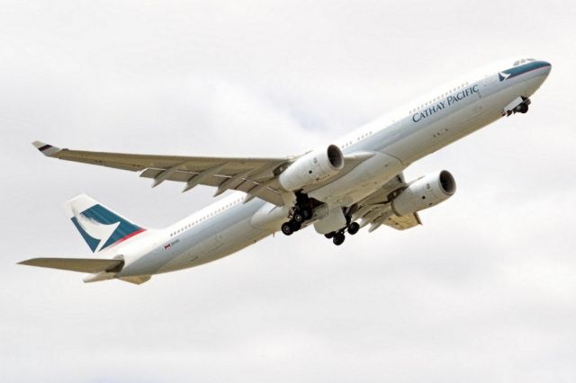 Airbus A330-300 (B-LAF) - Getting airborne off runway 23 and heading home to Hong Kong via Melbourne, on the last day of the Australian summer. Thursday 28th February 2013.