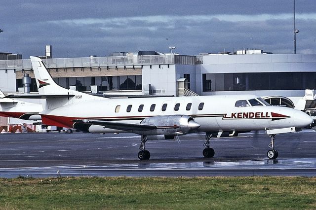 VH-SWP — - KENDELL AIRLINES - SWEARENGEN SA-266AT MERLIN IV - REG : VH-SWP (CN AT/033) - WEST BEACH ADELAIDE SA. AUSTRALIA - YPAD (8/6/1992) 35MM SLIDE SCANNED WITH A EPSON PERFECTION V700 FLATBED SCANNER.