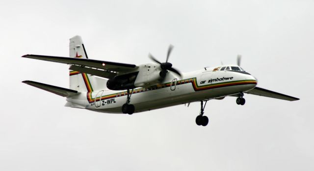 XIAN MA-60 (Z-WPL) - A wet 2006 November morning sees a Xian MA60 from Harare landing at Johannesburg.