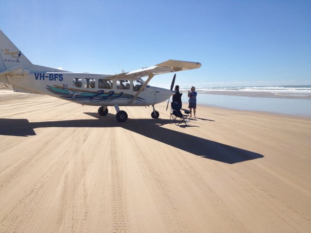 GIPPSLAND GA-8 Airvan (VH-BFS) - 75 MIle Beach on Fraser Island about to look for HumpBack Whales