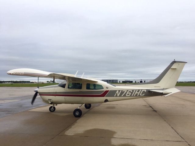 Cessna Centurion (N761HC) - 1977 Cessna T210Mbr /IFR Departure from Yingling Aviation KICT - Wichita, KS “The Air Capital”br /The Wichita Cessna Citation Service Center can be seen in the background.br /Photo Taken Oct. 2019