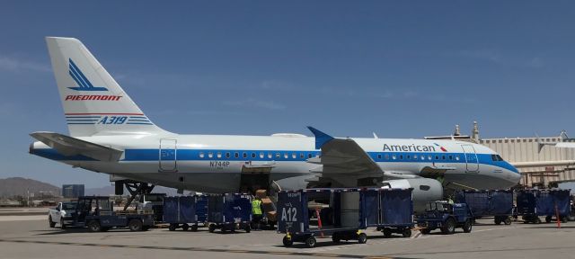 Airbus A319 (N744P) - barry m. goldwater terminal 4 N2 alpha 12 13MAY20