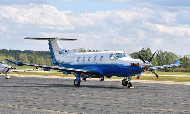 Pilatus PC-12 (N567AF) - Pilatus PC-12-47E N567AF in Ann Arbor 