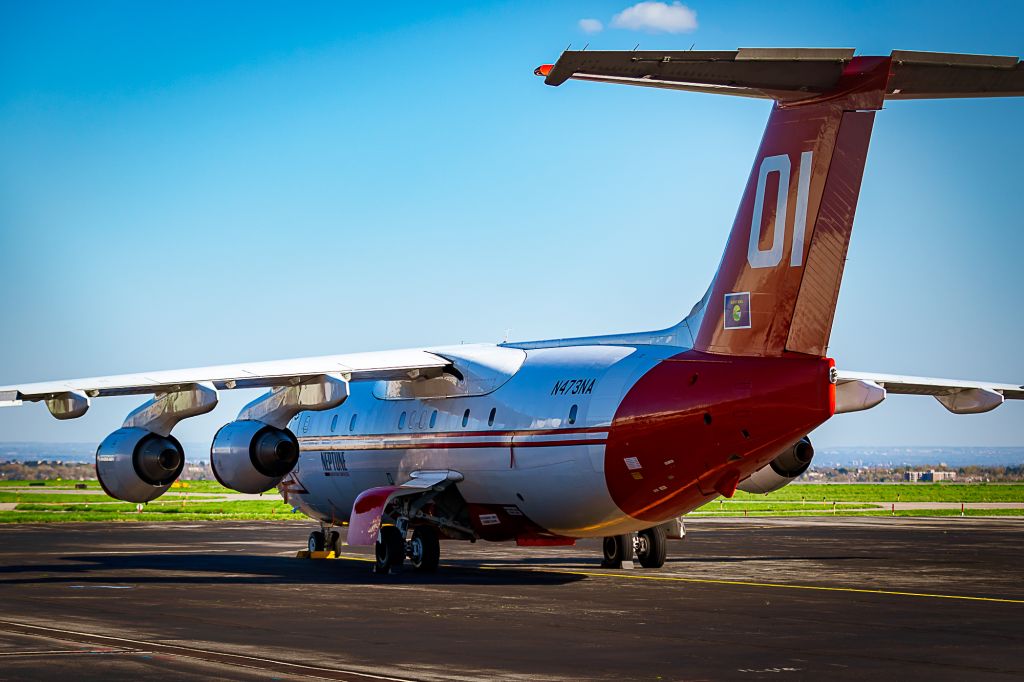 British Aerospace BAe-146-200 (N473NA) - On the ramp at USDA Forest Services Jeffco Airtanker Base (KBJC).