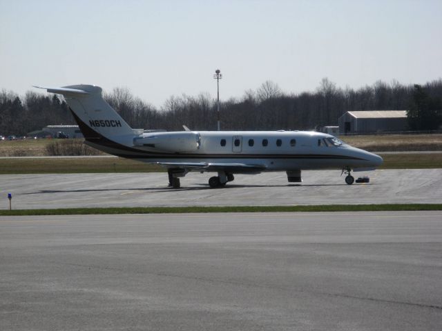 Cessna Citation III (N650CH) - Cessna Citation III at Oswego County Airport after flight from KSTP (St. Paul, MN) on 4/10/09.