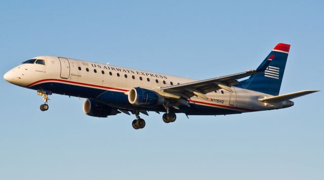 Embraer 170/175 (N115HQ) - Late winter sun touching this RWY27 arrival @ KBOS Logan Airport !