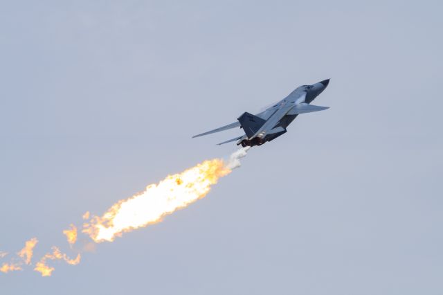 Grumman EF-111 Raven (A8147) - RAAF General Dynamics F-111G performing a "Dump and Burn" at the 2008 RAAF Airshow, Amberley (Qld, Australia).