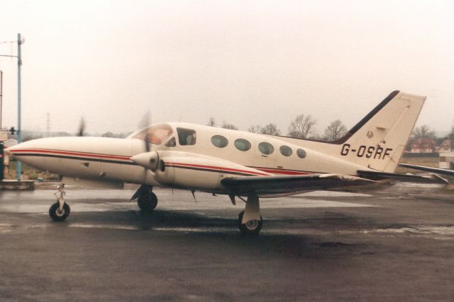 Cessna 421 (G-OSRF) - Seen here in Mar-89.br /br /Reregistered N421EE 21-Dec-92.