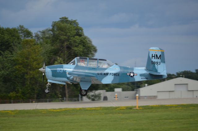 Beechcraft Mentor (N234MD) - Landing at Oshkosh 2013.