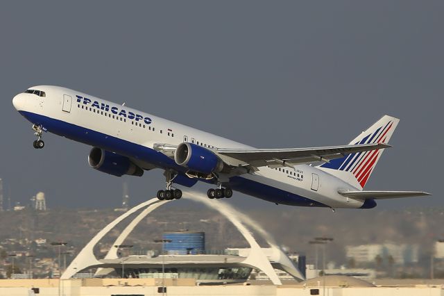 BOEING 767-300 (EI-RUY) - Takes off. 