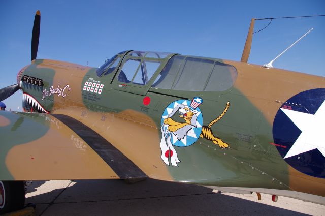 CURTISS Warhawk (NX1232N) - McGUIRE AIR FORCE BASE-WRIGHTSTOWN, NEW JERSEY, USA-MAY 12, 2012: Seen at the open house and air show was the artwork on a U.S. Army P-40.