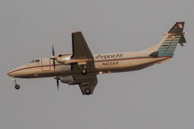 Beechcraft 1900 (N422AX) - Alpine Air 1841 from Alamosa, CO.