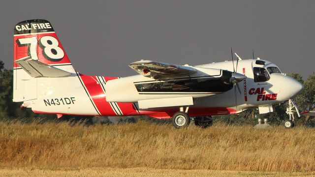 MARSH Turbo Tracker (N431DF) - Porterville based Tanker 78 pulls out of the base to go grab fuel before heading home.