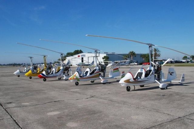 — — - Magni Gyroplanes on the ramp at Sebring, Florida 2010