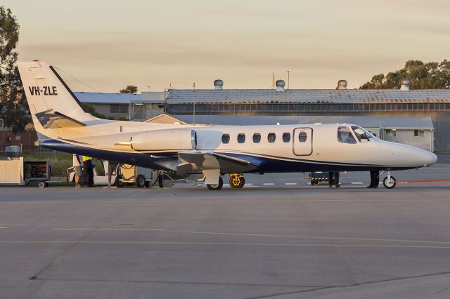 Cessna Citation II (VH-ZLE) - Corporate Aircraft Charter Aviation (VH-ZLE) Cessna 550 Citation II at Wagga Wagga Airport.